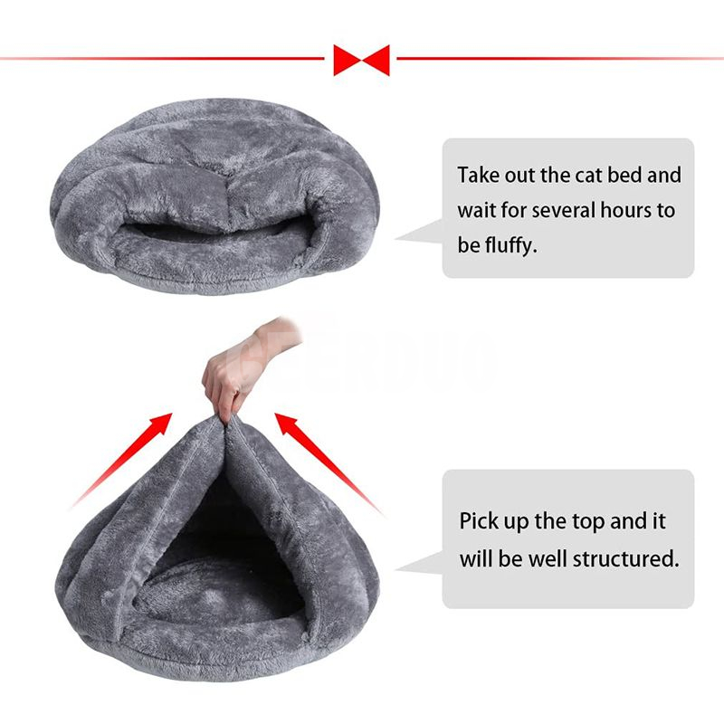 Soft Warm Cat Bed for Winter Cat Tent Self-Warming GRDDC-2