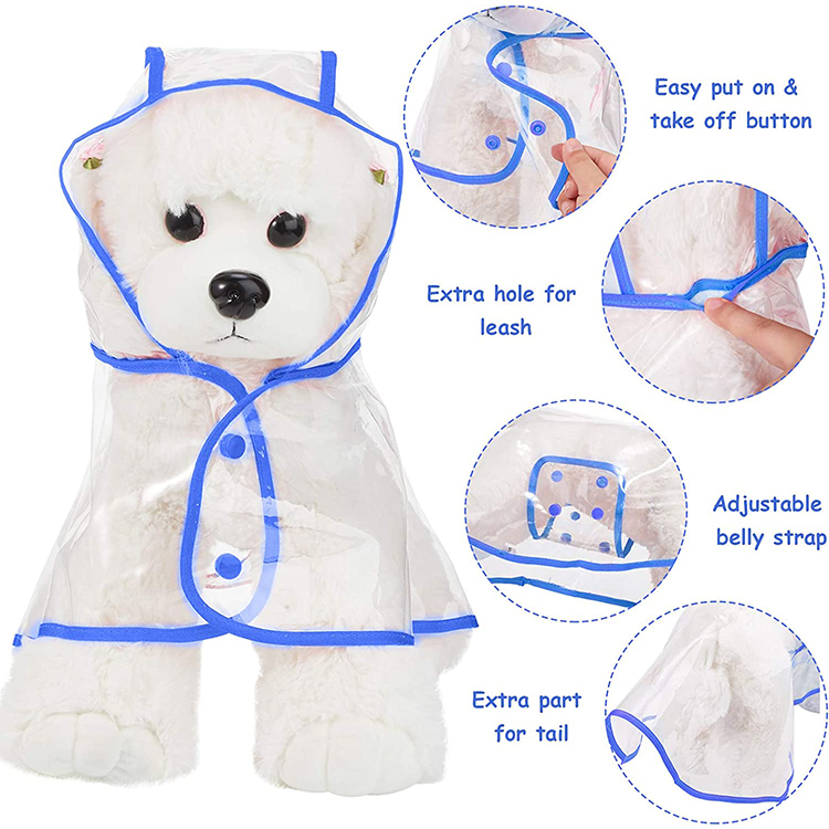 Pet Dog Raincoat Clear Pet Waterproof Jacket Plastic Puppy Pet Rainwear GRDAR-2