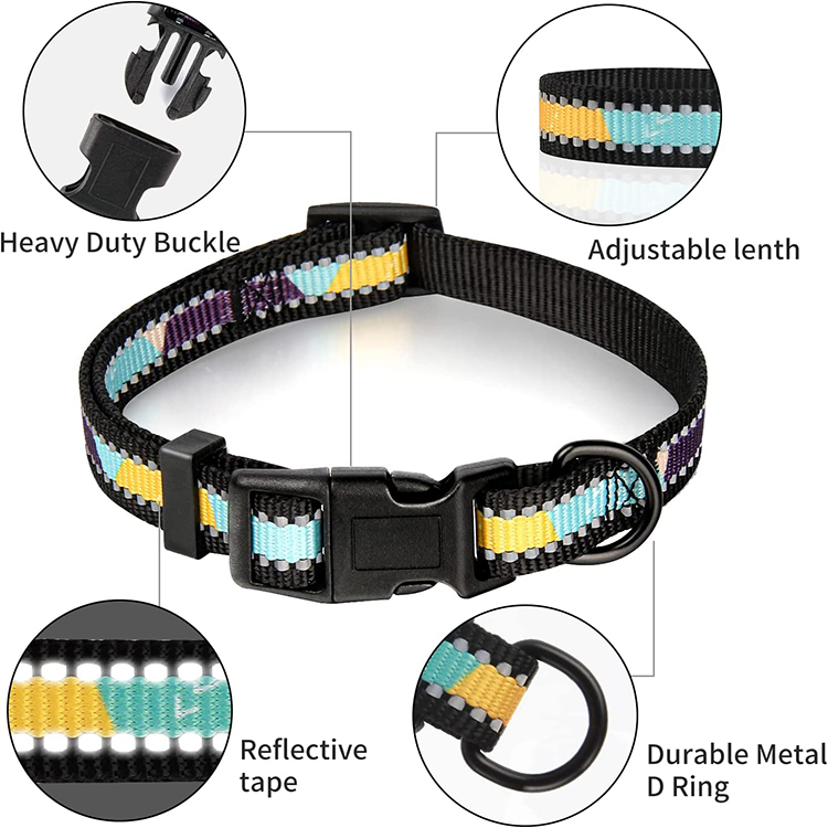 Wear-resistant Outdoor Reflective Dog Collar GRDHC-8
