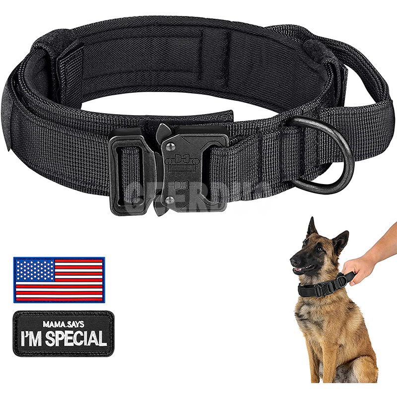Tactical Dog Collar, Adjustable Military Training Nylon Dog Collar GRDHC-14