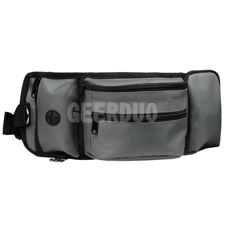 Dog Treat Pouch Built in Poop Bag Dispenser with Hidden Water Bottle Holder GRDBR-4