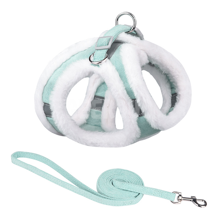 Furry Suede Pet Harness and Leash Set GRDHH-9