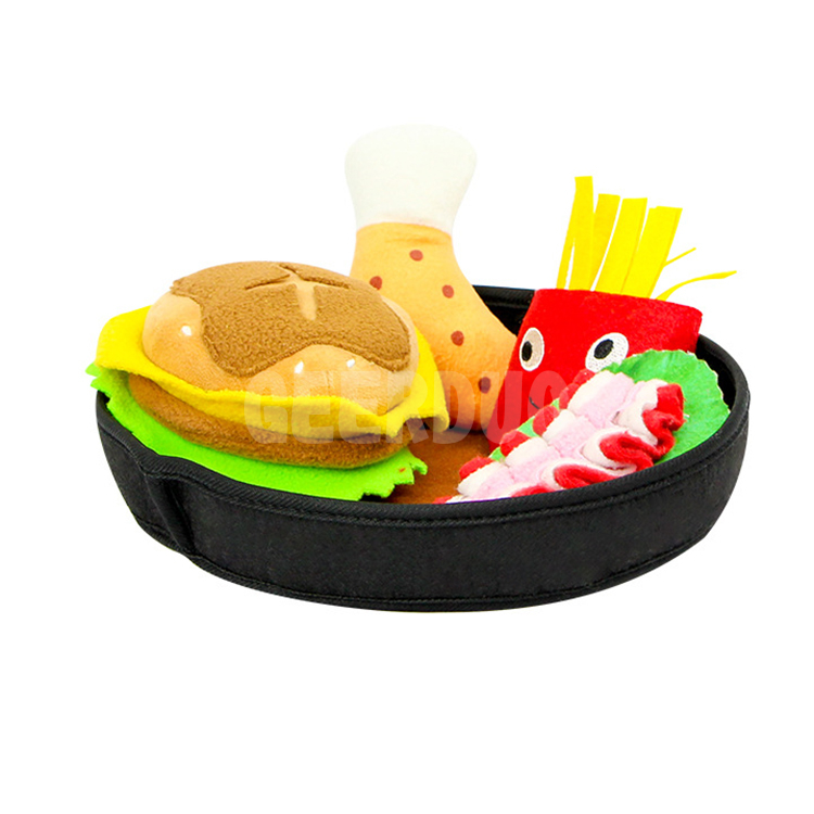 Food-shaped Funny Pet Dog Chew Squeaky Interactive Toy Set GRDTD-3