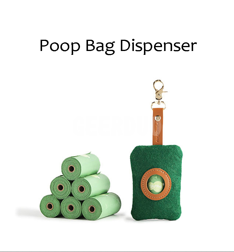 Dog Poop Bags with Dispenser and Leash Clip GRDGT-12