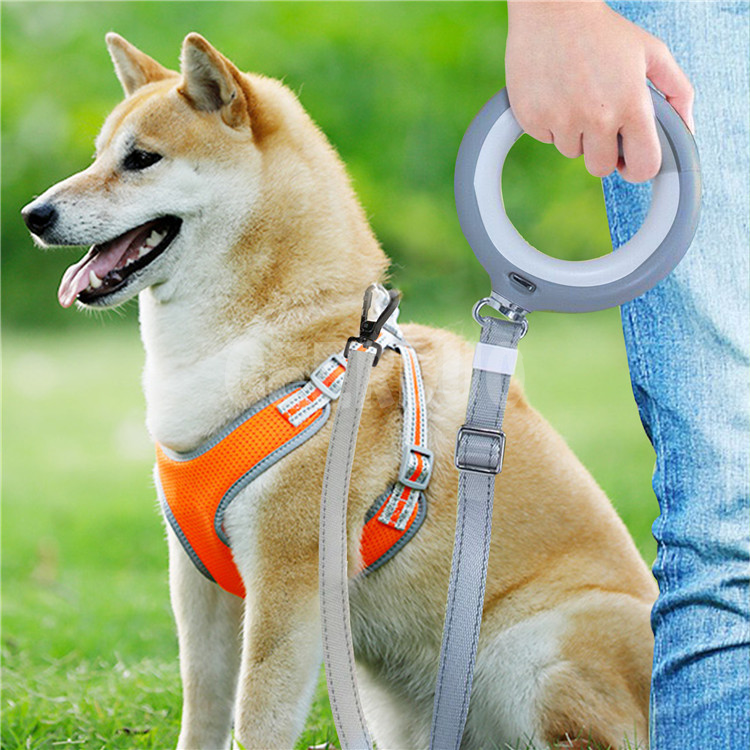 Retractable Dog Leash with Flashlight And Poop Bag Dog GRDHL-13