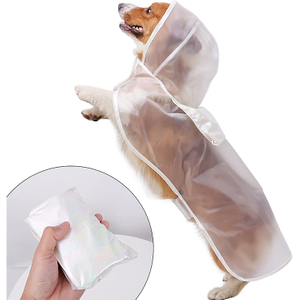 Pet Dog Raincoat Clear Waterproof Jacket Plastic Puppy Pet Rainwear GRDAR-5