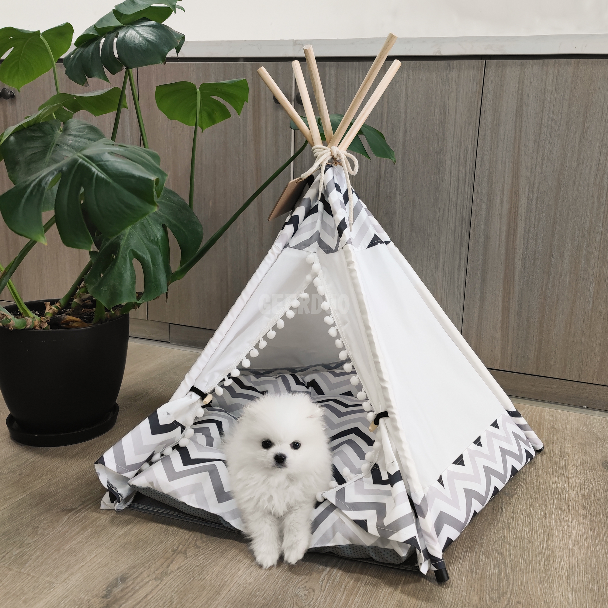 Portable Pet Teepee for Small Pets with Cushions GRDTE-6