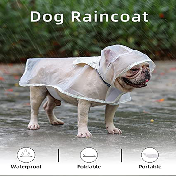 Pet Dog Raincoat Clear Pet Waterproof Jacket Plastic Puppy Pet Rainwear GRDAR-5