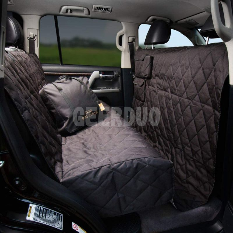 Black Color Dog Back Seat Cover for Cars, Trucks & SUVs GRDSB-7