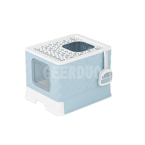 Portable Extractable Collapsible Cat Litter Box With Lid Standard GRDGL-11