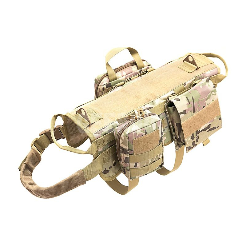 Camouflage Outdoor Molle Tactical Dog Harness GRDHH-16