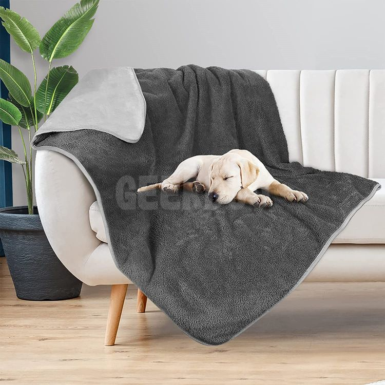 Soft Flannel Sherpa Waterproof Dog Bed Cover Dog Blanket for Couch GRDDK-1
