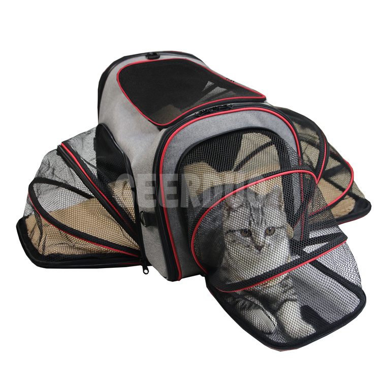 Expandable Pet Travel Bag,3 In 1 Cat Bed With With Plush  BallsFoldabletunnel Pet Travel Carrier Bag 