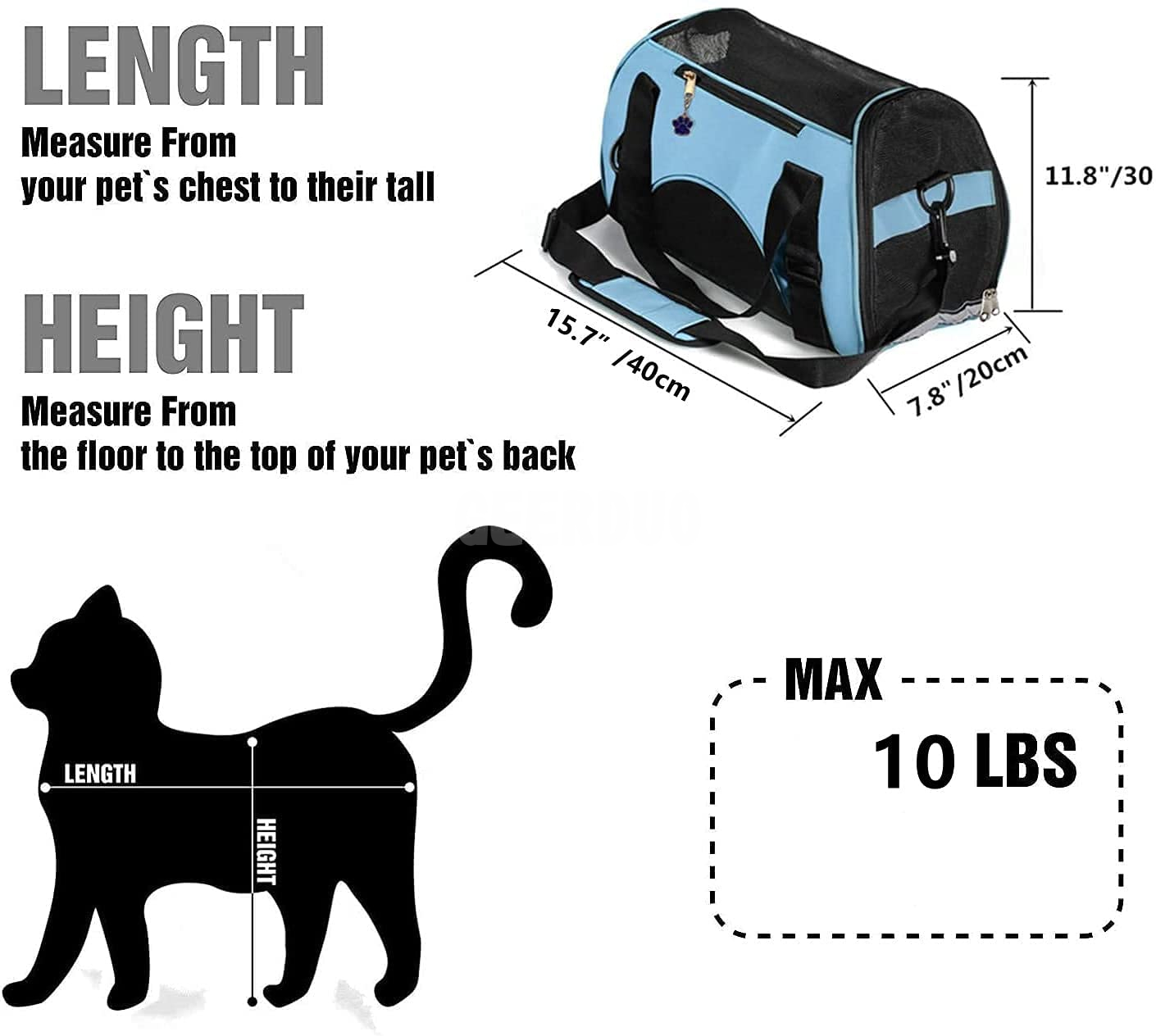 Soft-Sided Pet Travel Carrier for Cats GRDBC-2