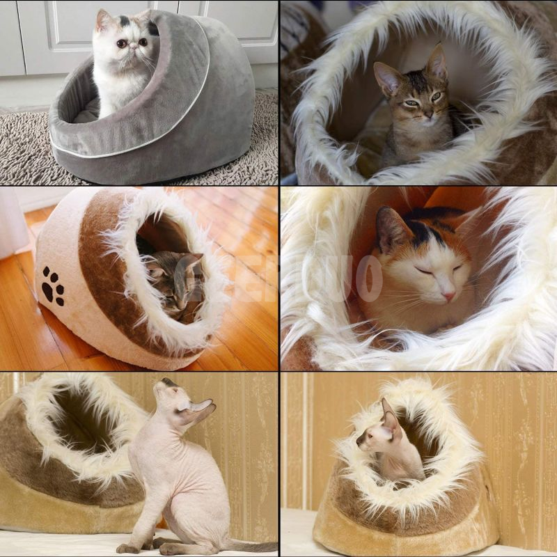 Plush Pet Bed Cave for Cat/Small Dog GRDDC-4