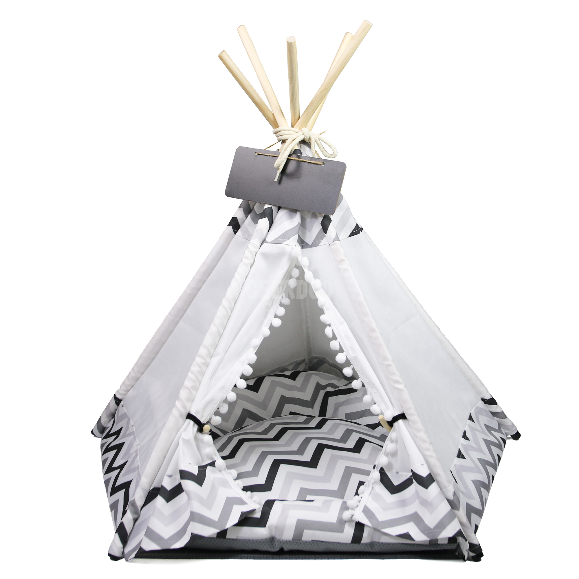 Portable Pet Teepee for Small Pets with Cushions GRDTE-6