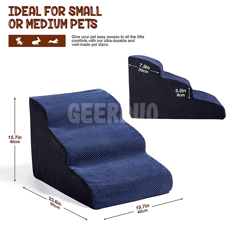 Pet Stairs for High Beds and Couches Machine Foldable Cover GRDCS-9