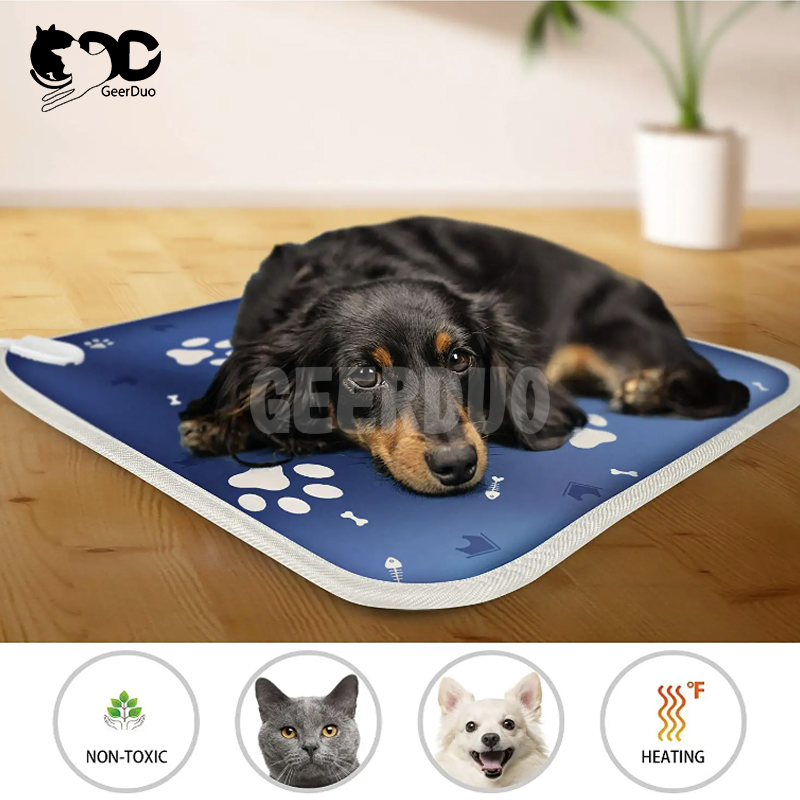 Pet Heating Pad Indoor Warming Mat with Auto Power Off Adjustable Temperature and Constant Heating GRDSP-13