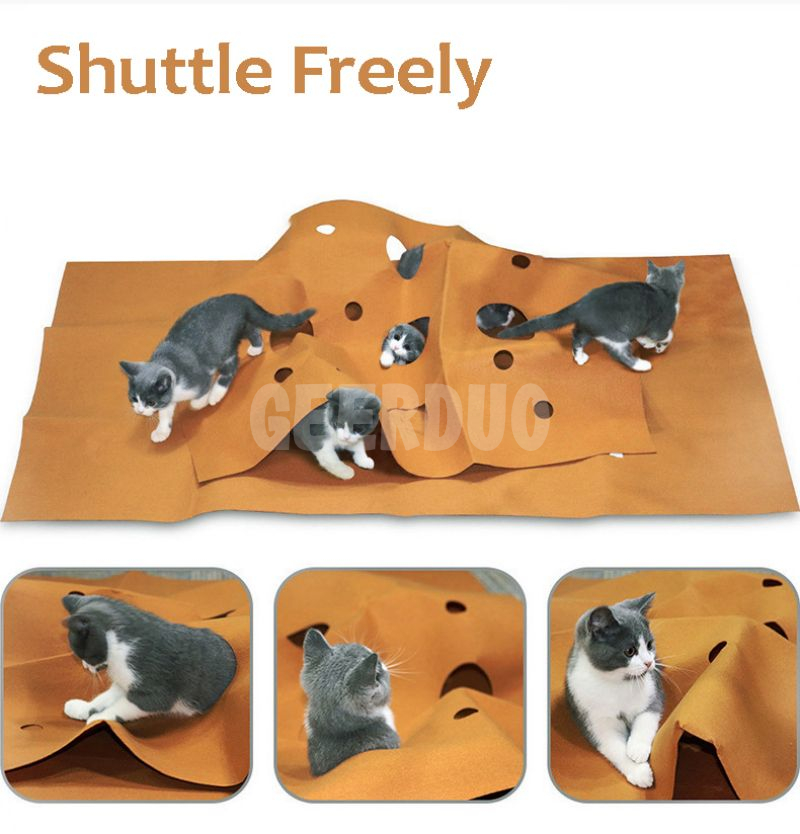 New Felt Cloth Cats Tunnels Play Mat Cat Bite Mat GRDTC-4