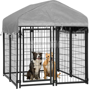 Double Door Dog Crate Cover with UV Protection Waterproof Cover and Roof GRDCO-5
