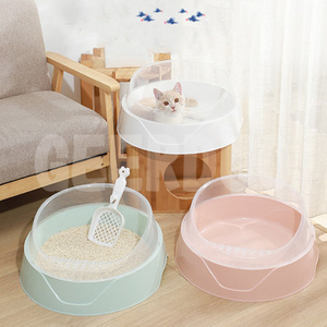 Semi-enclosed Deodorant Splash-proof Cat Litter Box GRDGL-4