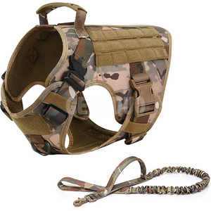 Camouflage Outdoor Tactical Dog Harness Vest with Handle GRDHH-20 