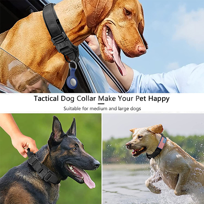 Tactical Dog Collar, Adjustable Military Training Nylon Dog Collar GRDHC-14