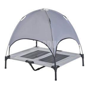 Pet Bed Elevated with UV Protection Canopy Shade GRDDE-3