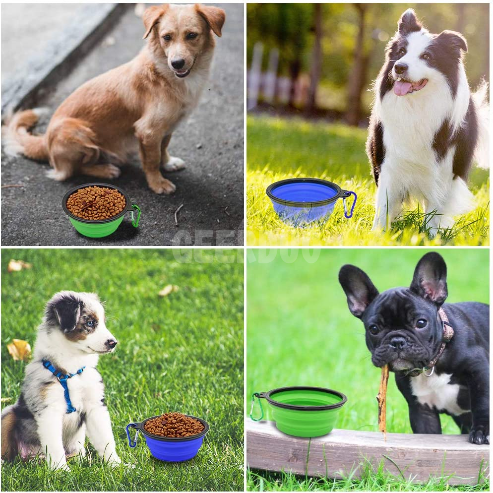 Outdoor Collapsible Dog Bowl Pet Feeding Watering Dish GRDFB-1