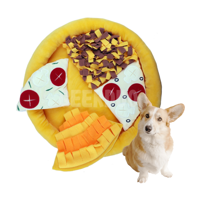 Pizza Dog Interactive Pet Snuffle Mats Feeding Mat with Puzzles GRDFM-1